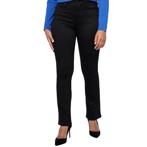 NYDJ High Rise Billie Mini Bootcut Jean - Black NWT SIZE 6 PETITE - Picture 1 of 9